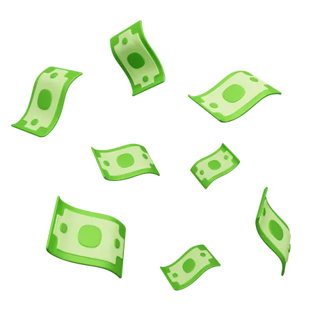 Money Flying  3D Icon