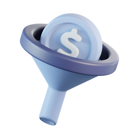Money funnel  3D Icon