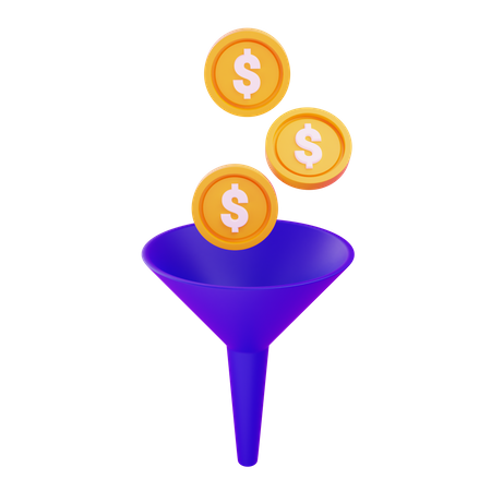 Money Funnel  3D Icon