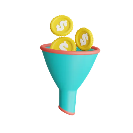 Money Funnel  3D Icon