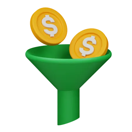 Money Funnel  3D Icon