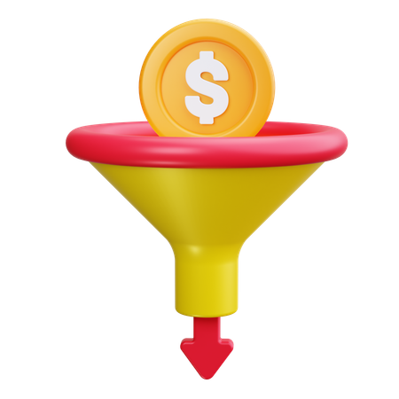 Money Funnel  3D Icon