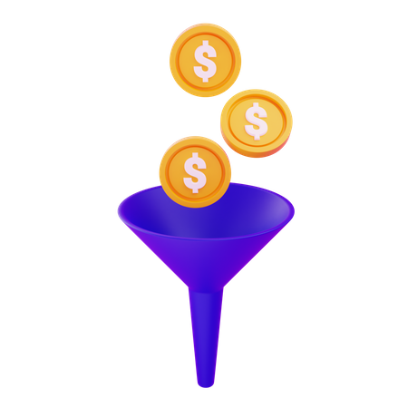 Money Funnel  3D Icon