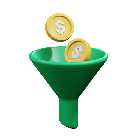 Money Funnel  3D Icon