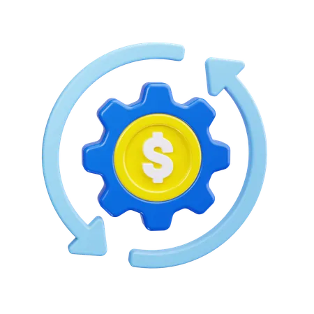 Money Gear  3D Icon