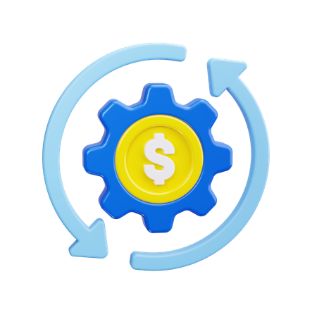 Money Gear  3D Icon