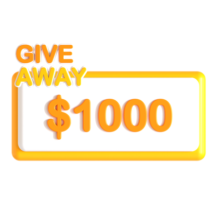 Money Giveaway  3D Icon