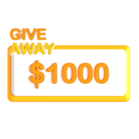 Money Giveaway  3D Icon