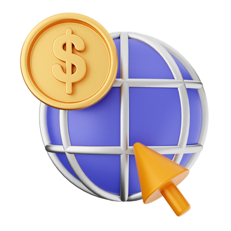 Money Global  3D Icon