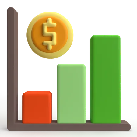 Money Graph  3D Icon