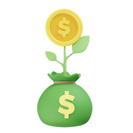 Money Grow  3D Icon