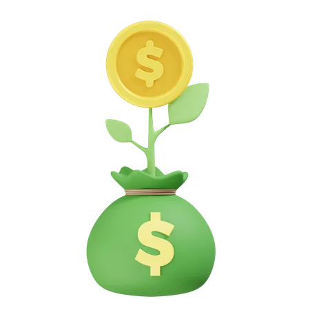 Money Grow  3D Icon