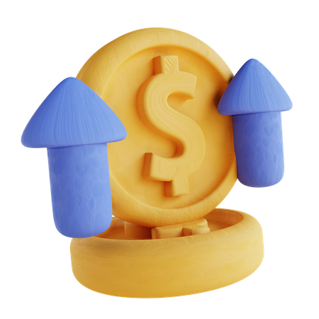 Money Grow Up  3D Icon