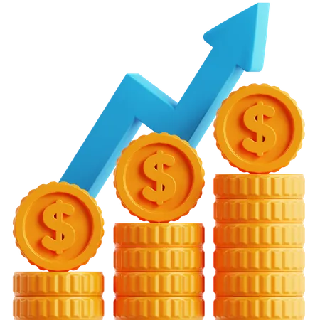 Money Growth 3 D Icon 3D Icon