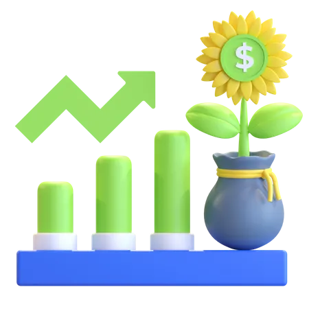 Money Growth  3D Icon