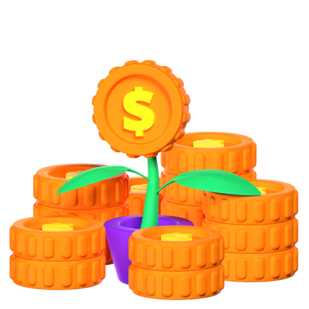 Money Growth  3D Icon