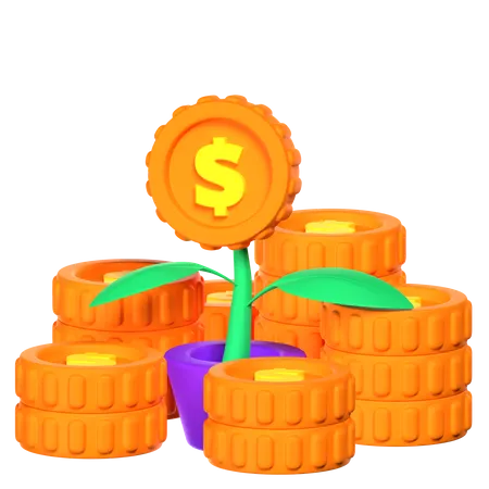 Money Growth  3D Icon