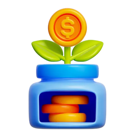 Money Growth  3D Icon