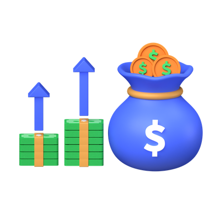 Money Growth  3D Icon