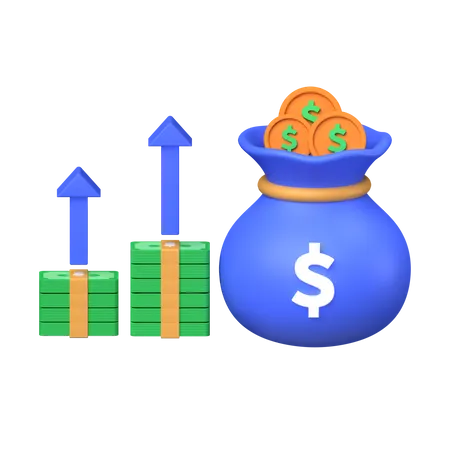 Money Growth  3D Icon