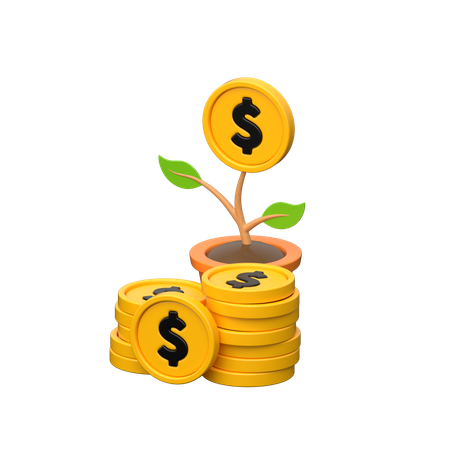 Money Growth  3D Icon