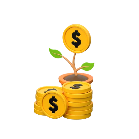 Money Growth  3D Icon