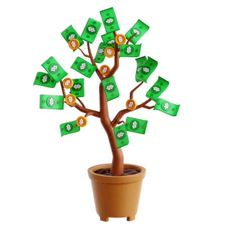 Money Growth  3D Icon