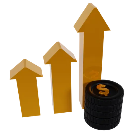 Money Growth  3D Icon