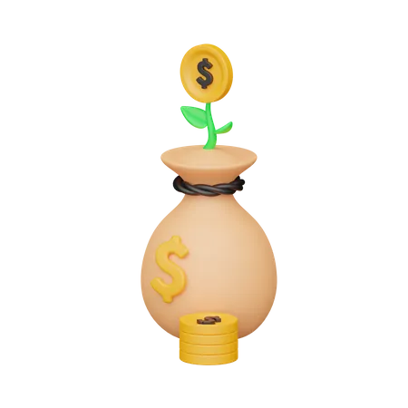 Money Growth  3D Icon