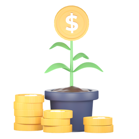 Money Growth  3D Icon