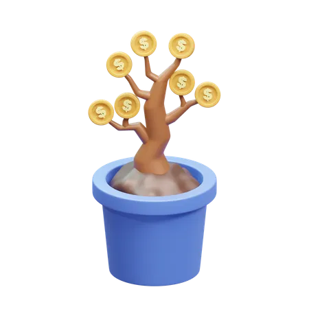 Money Growth  3D Icon