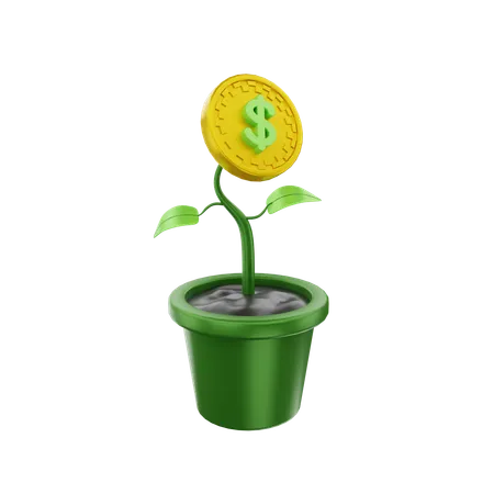 Money Growth  3D Icon