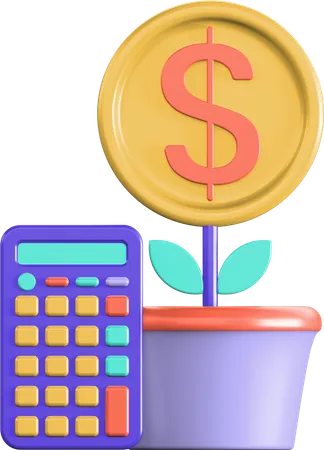 Money Growth  3D Icon