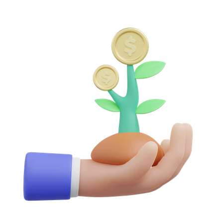 Money Growth  3D Icon