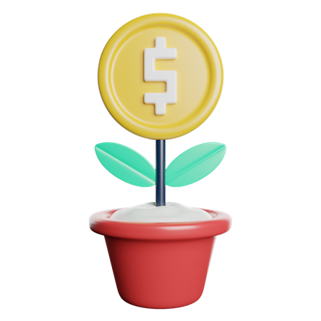 Money Growth  3D Icon