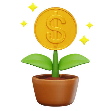 Money Growth  3D Icon