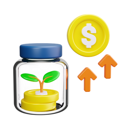 Money Growth  3D Icon