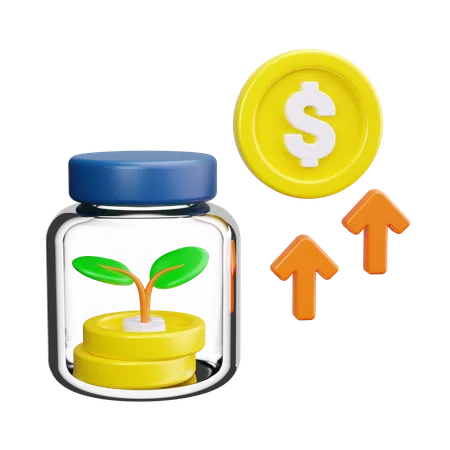 Money Growth  3D Icon