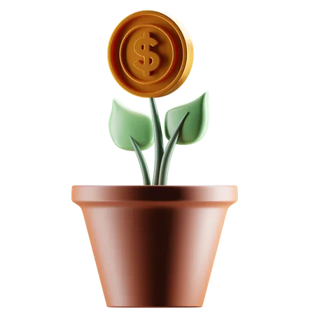 Money Growth  3D Icon