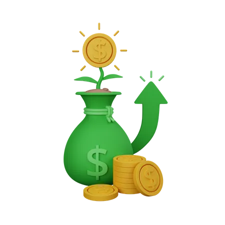 Money Growth  3D Icon