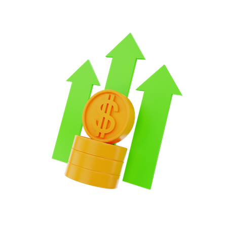 Money Growth  3D Illustration