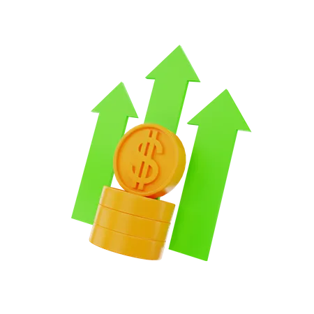 Money Growth  3D Illustration