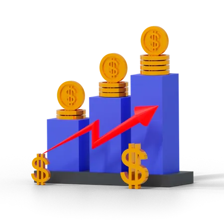 Money Growth  3D Illustration