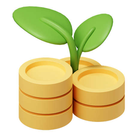 Money Growth 3D Illustration