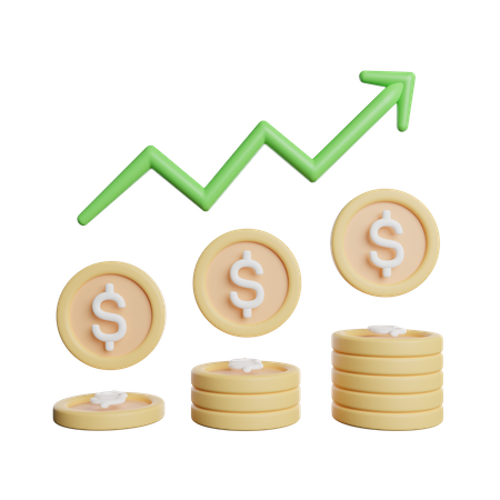 Money Growth 3D Icon