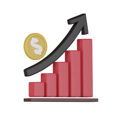 Financial Projections For A Startup Business Upward Arrow Signifies Growth And Potential Making It Ideal For Presentations And Reports 3 D Render 3D Icon