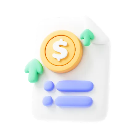 Money Growth Report  3D Icon