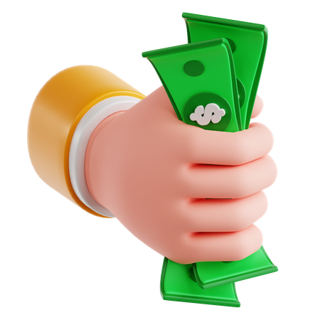 Money Holding  3D Icon