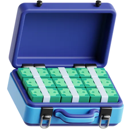 Money In Briefcase  3D Icon