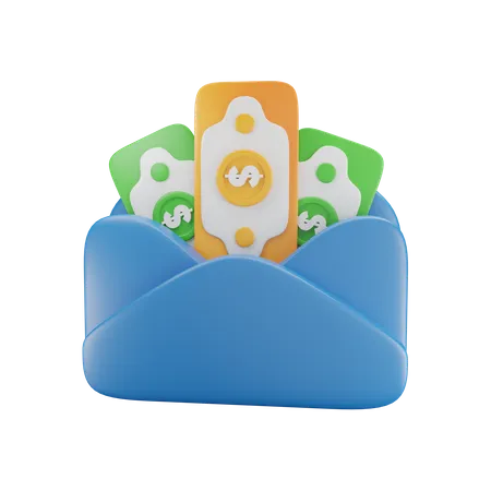 Money In Envelope  3D Icon